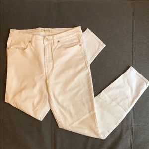 Madewell 9’’ High Riser Skinny White Denim